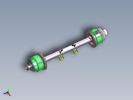 Q097-半自动牵引车（半挂）车桥结构设计【三维SolidWorks】