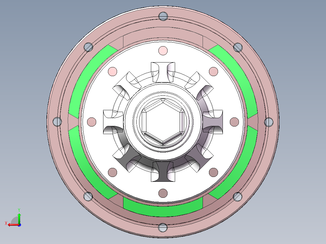 Q097-半自动牵引车（半挂）车桥结构设计【三维SolidWorks】后视图