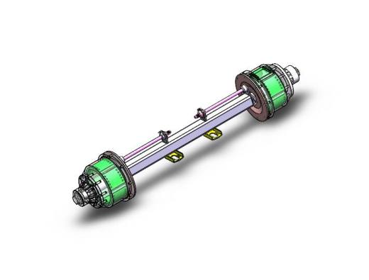 Q097-半自动牵引车（半挂）车桥结构设计【三维SolidWorks】缩略图