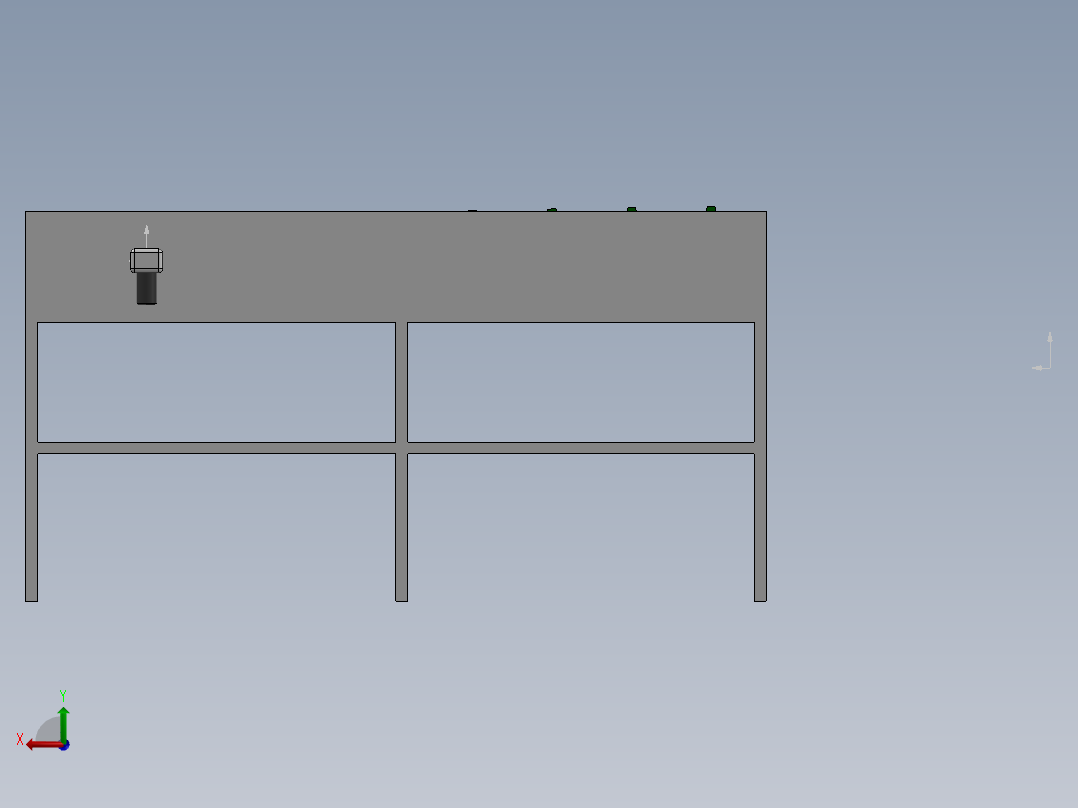 物品传送带后视图