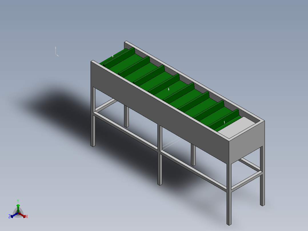 物品传送带正等轴测图