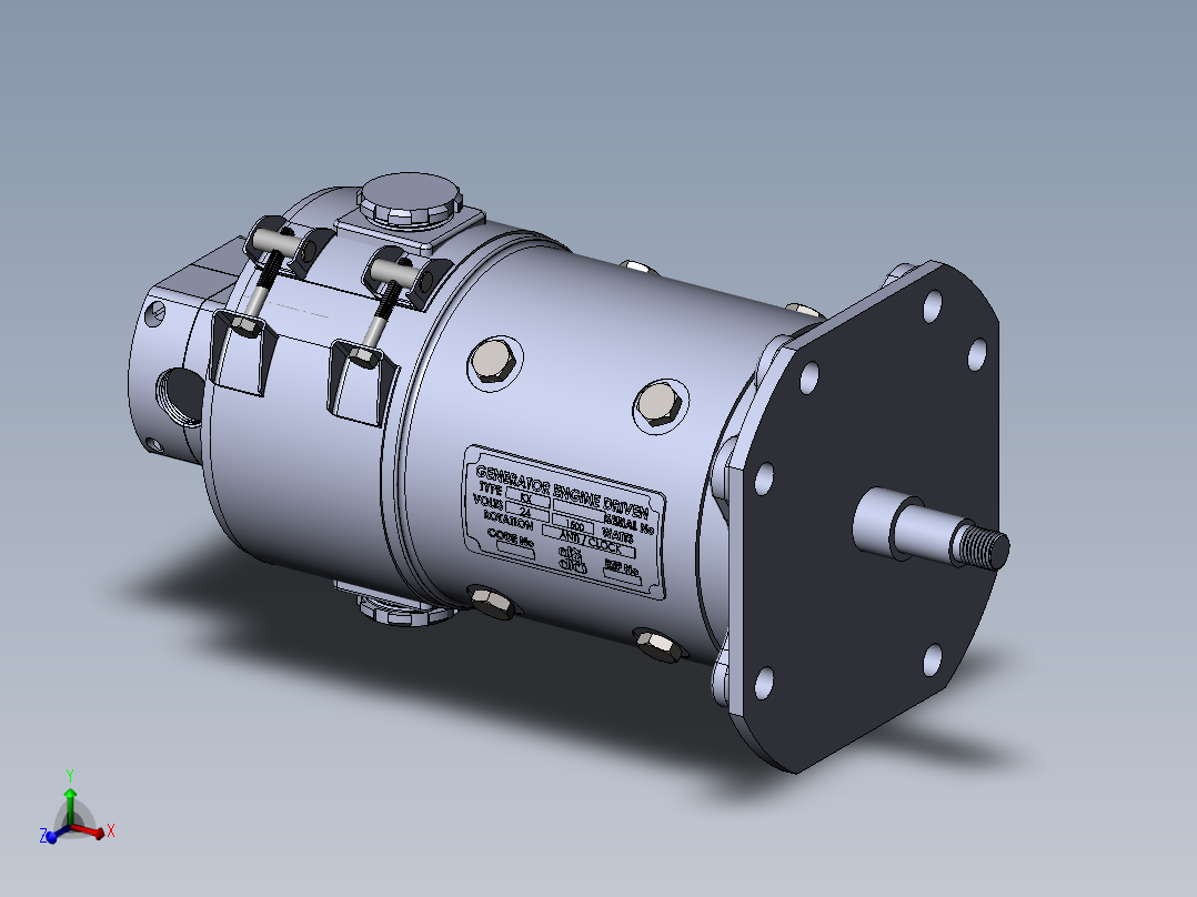 24V发电机主视图