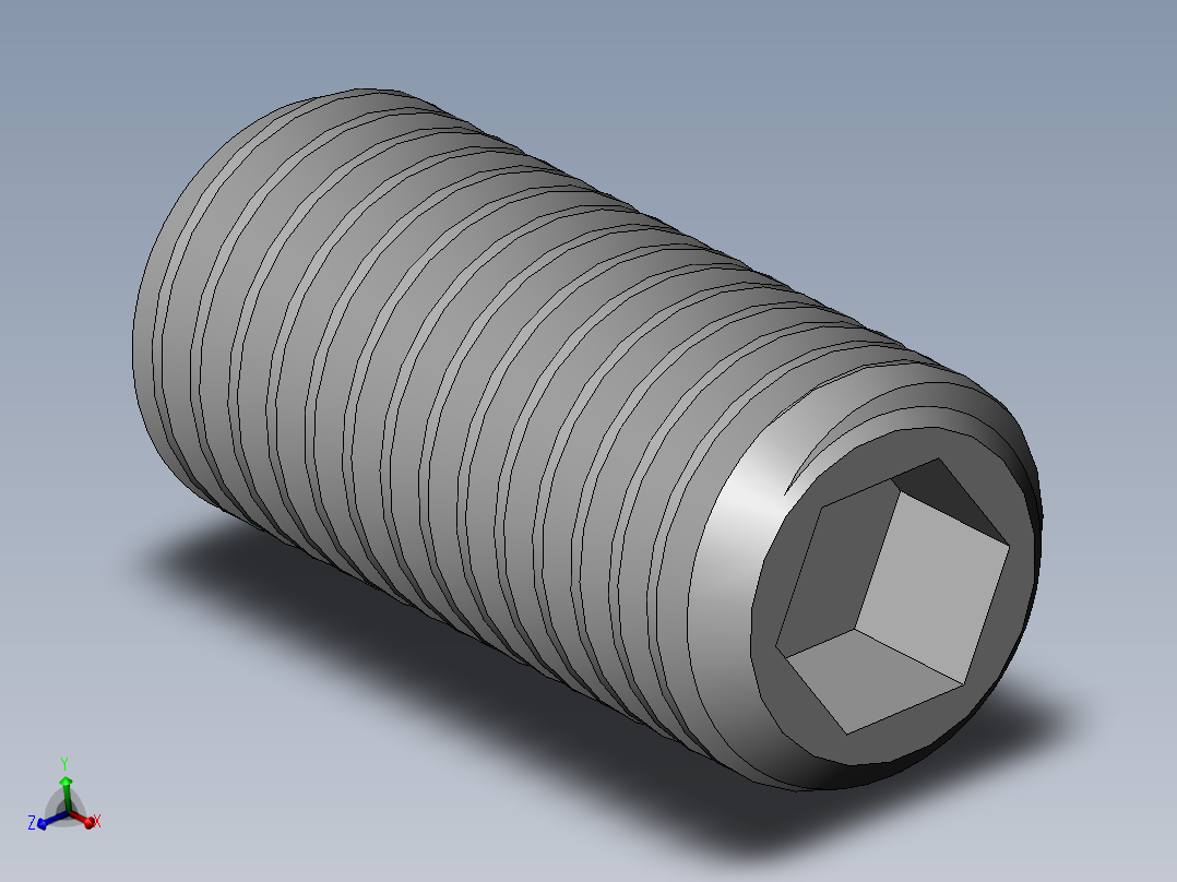 DIN 913-ISO 4026 固定螺钉-M18 L=40.SLDPRT主视图