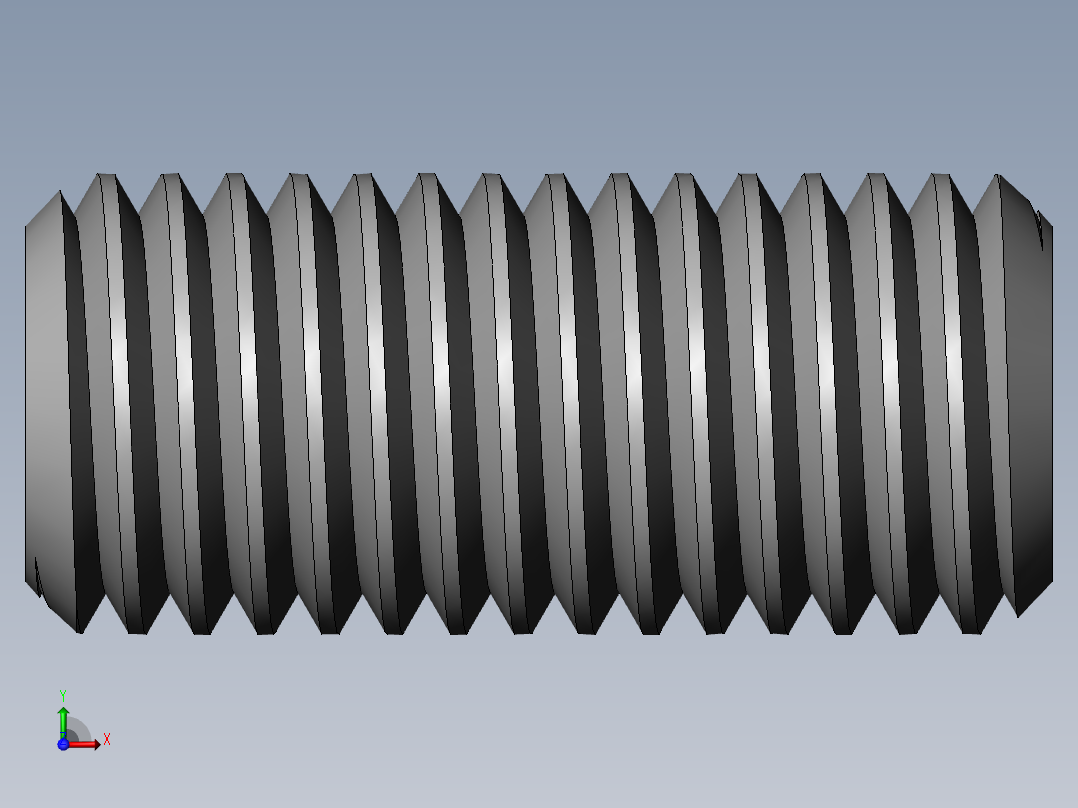 DIN 913-ISO 4026 固定螺钉-M18 L=40.SLDPRT前视图