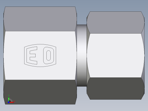 卡套式工业通用硬管接头EO_Swivel_connector_GAI14ZSR71前视缩略图