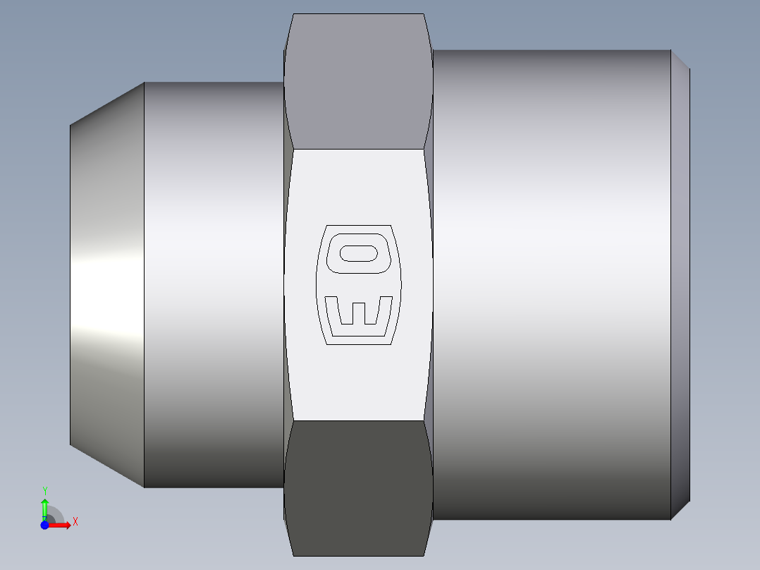 卡套式工业通用硬管接头EO_Weld_connector_AS15L71X前视图