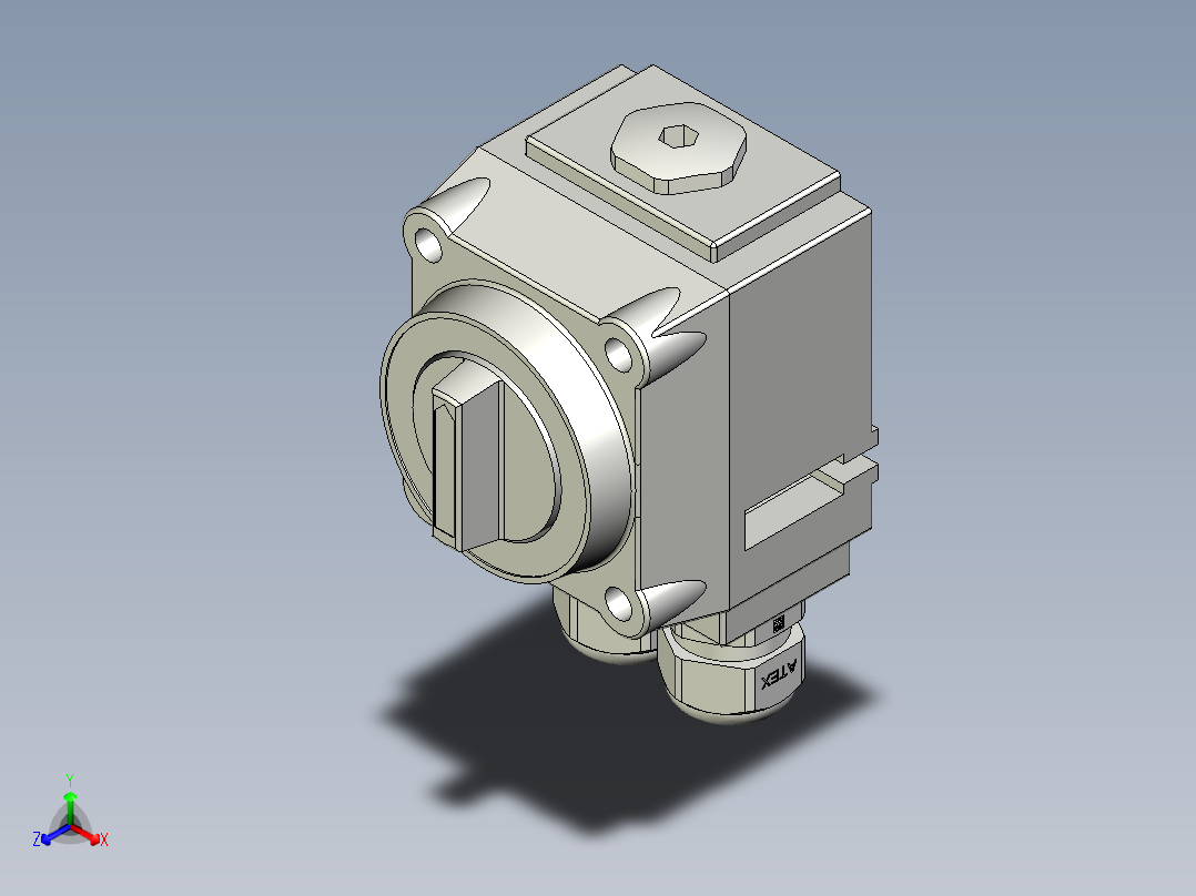 8030-51系列安装开关用于照明安装正等轴测图