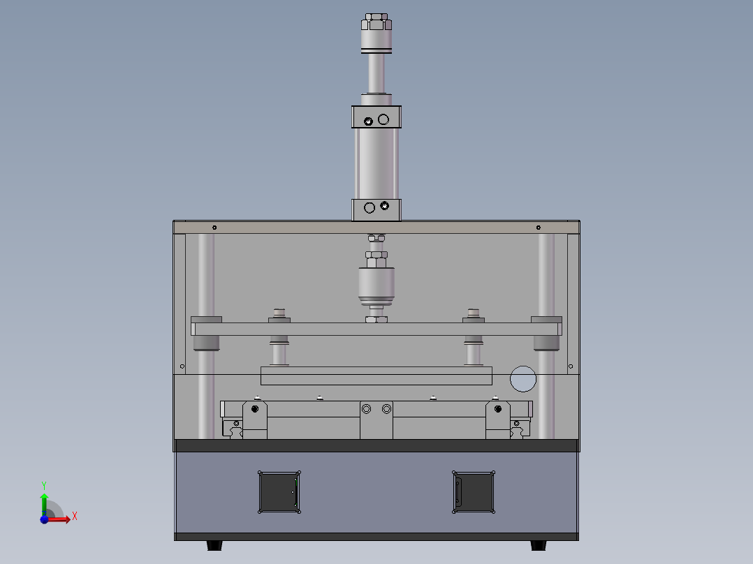 5pin针高温高压封口机（sw18可编辑+工程图）前视图