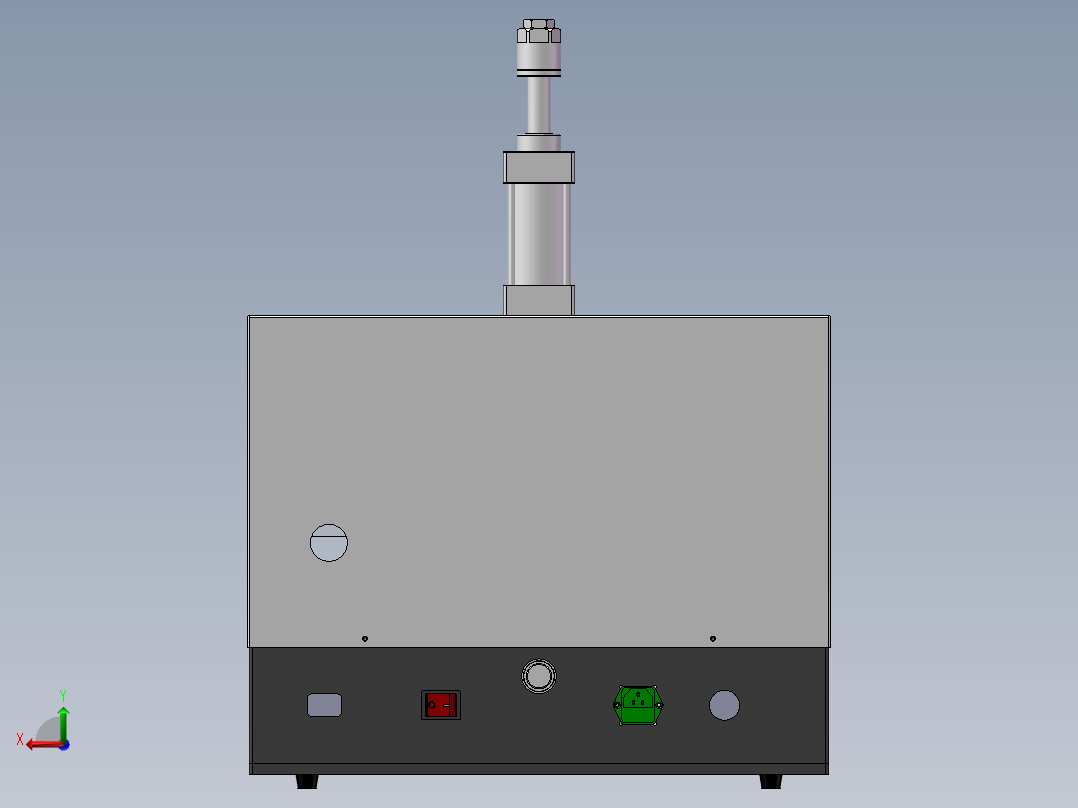 5pin针高温高压封口机（sw18可编辑+工程图）后视图