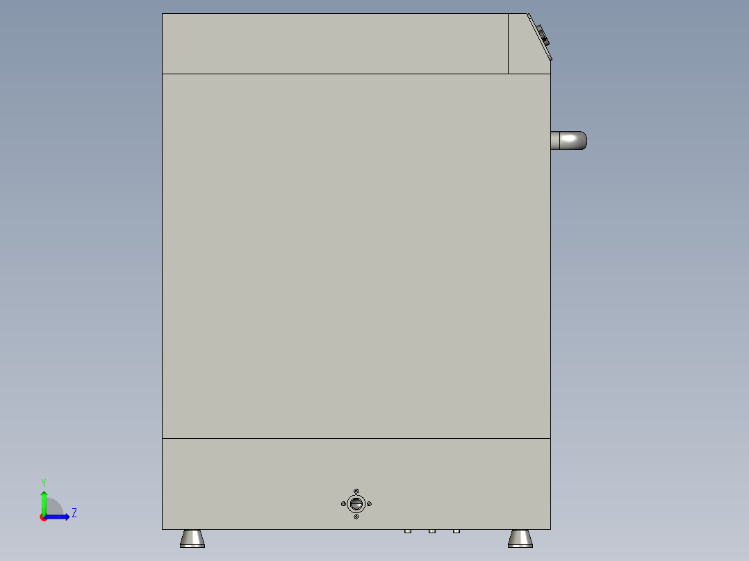 多功能家用自动洗碗机设计左视图