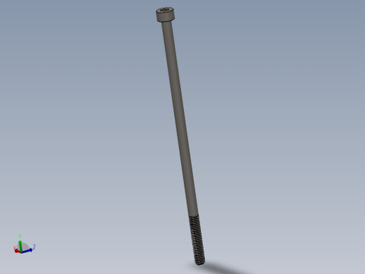 Screw_DIN_912_M4x100_A2.SLDPRT公制内六角螺钉主视缩略图