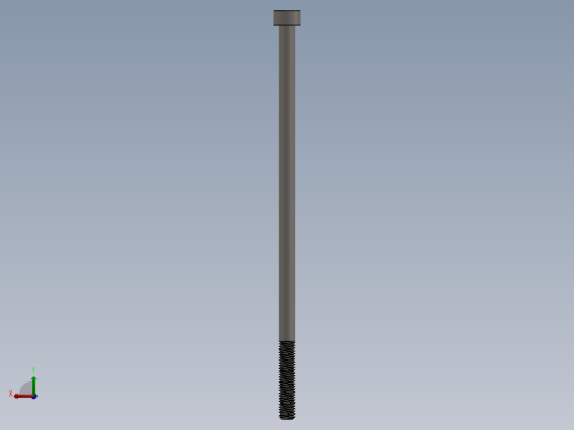 Screw_DIN_912_M4x100_A2.SLDPRT公制内六角螺钉后视缩略图