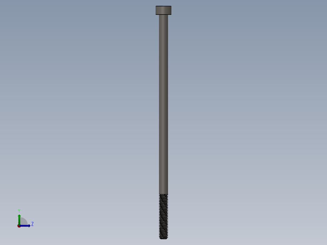 Screw_DIN_912_M4x100_A2.SLDPRT公制内六角螺钉左视图