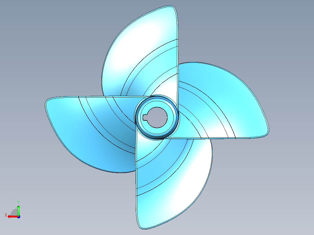 螺旋桨(14)后视图