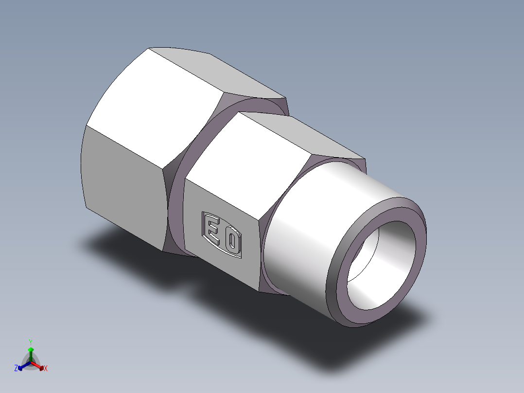 直通同径度接头、2D-18正等轴测图