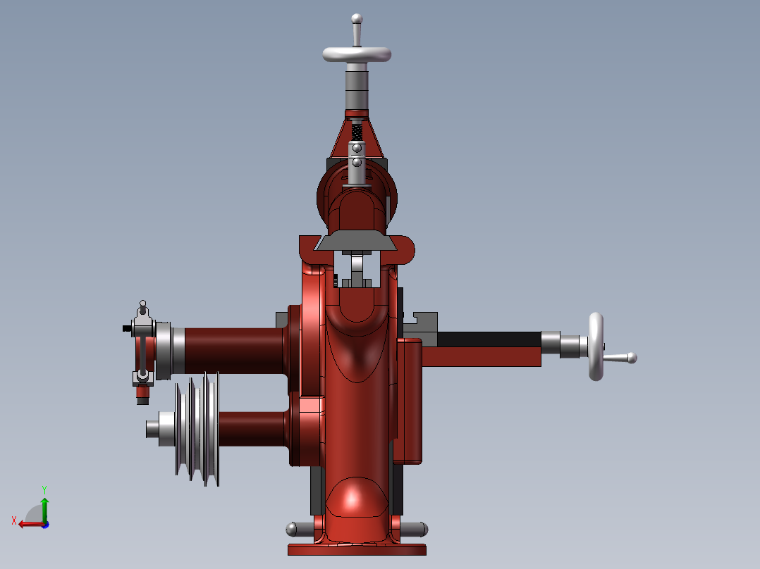 6英寸行程台车曲轴整形机后视图