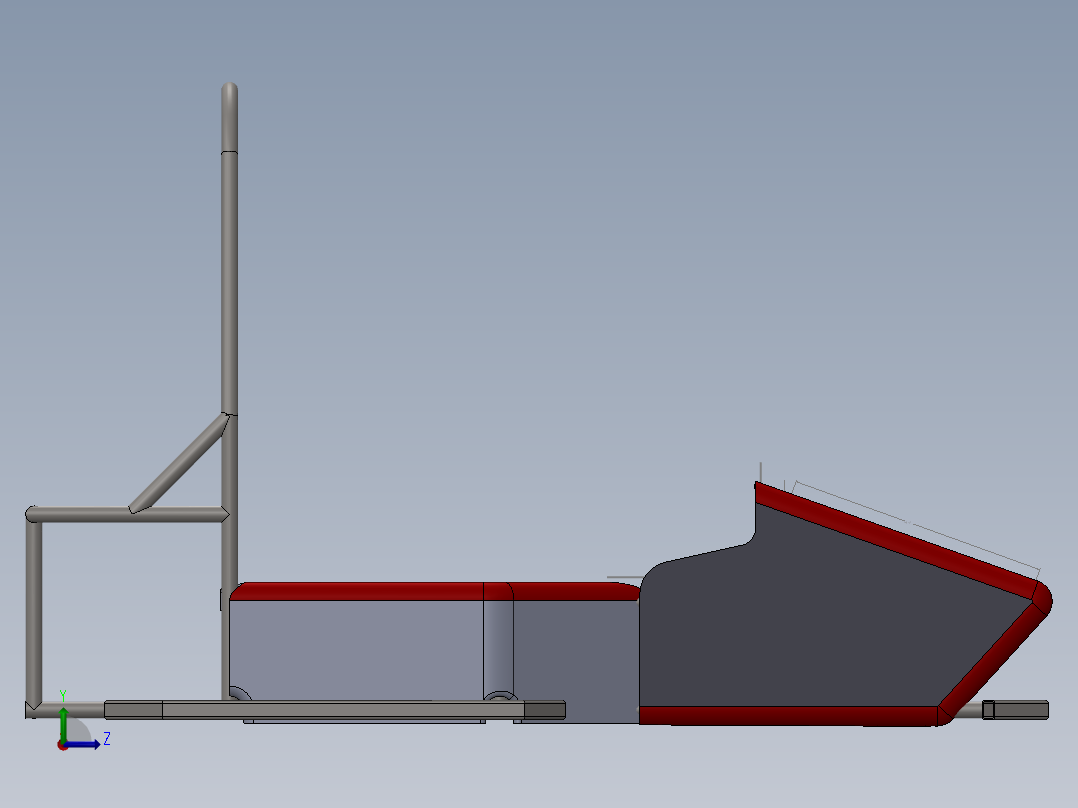 卡丁车 钢管车(54)左视图