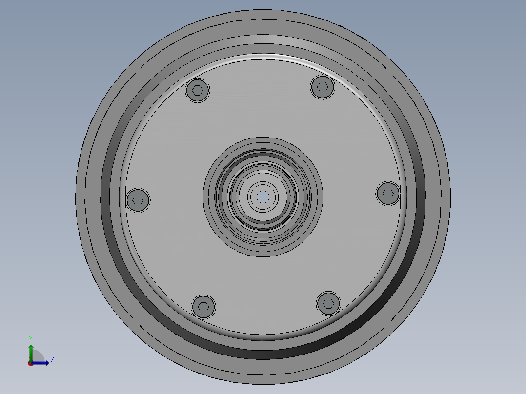 电主轴三维图SW2014左视图