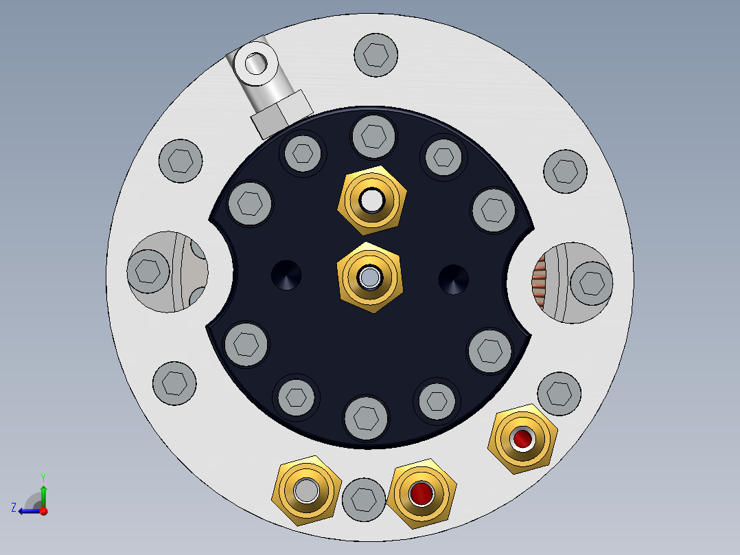 电主轴三维图SW2014右视图