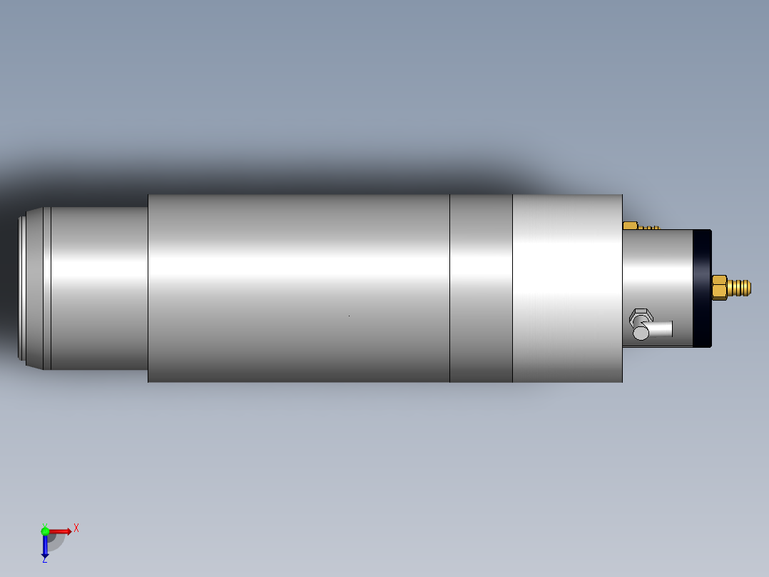 电主轴三维图SW2014俯视图