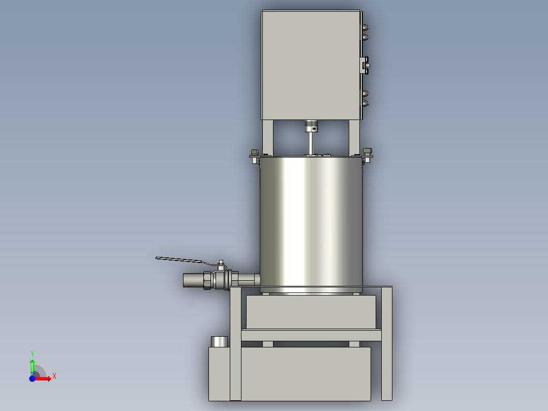 加热搅拌机设计前视图