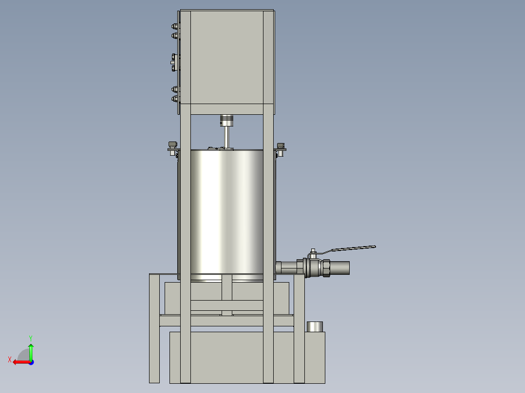 加热搅拌机设计后视图