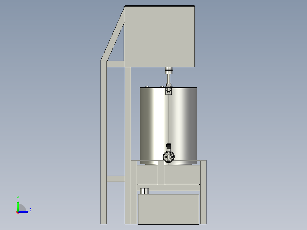 加热搅拌机设计左视图