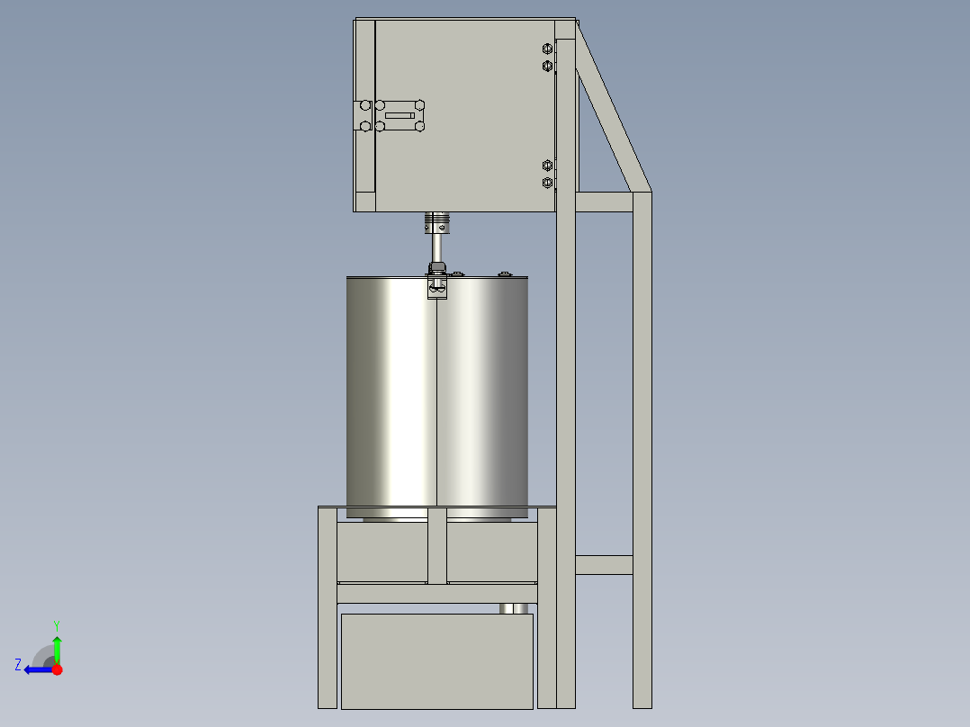 加热搅拌机设计右视图