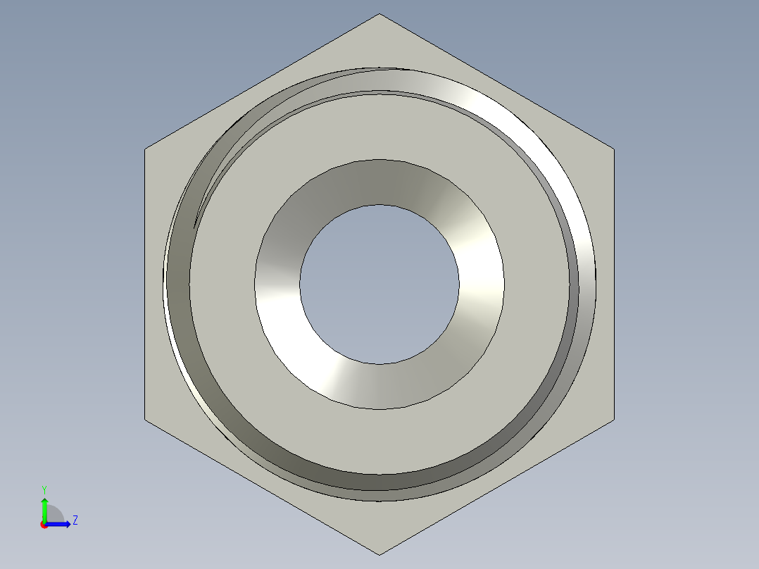 螺纹管水管接头-有边 [DN10X10.5]左视图