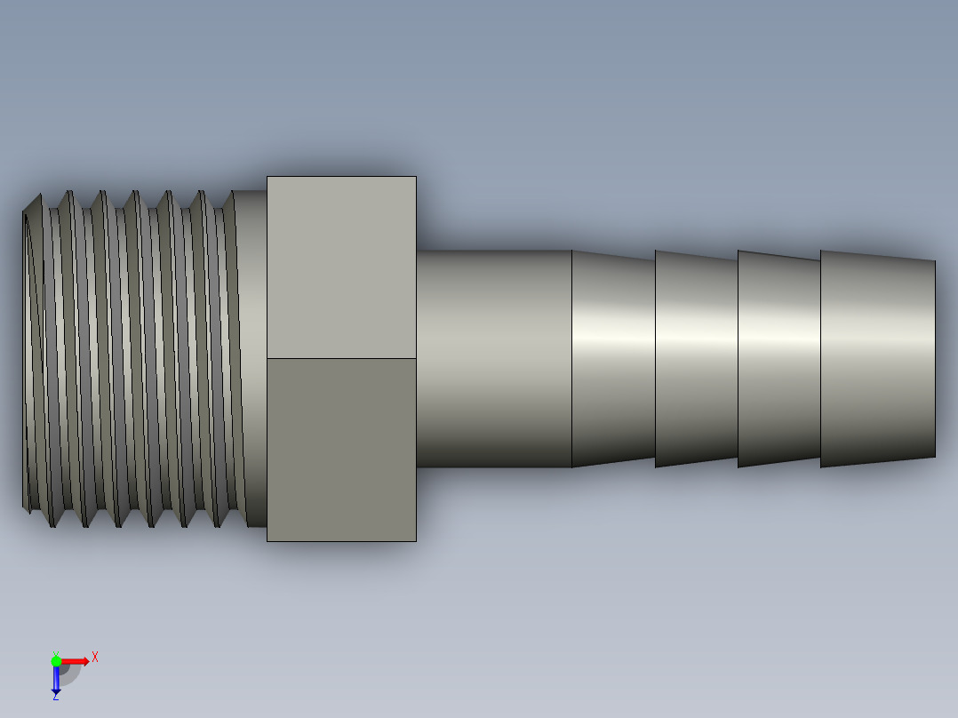 螺纹管水管接头-有边 [DN10X10.5]俯视图