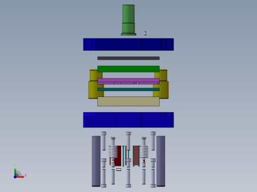 相框挂扣冲压工艺及级进模具设计 1281873前视缩略图