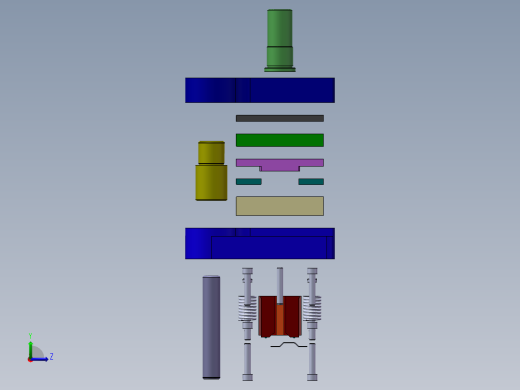 相框挂扣冲压工艺及级进模具设计 1281873左视缩略图