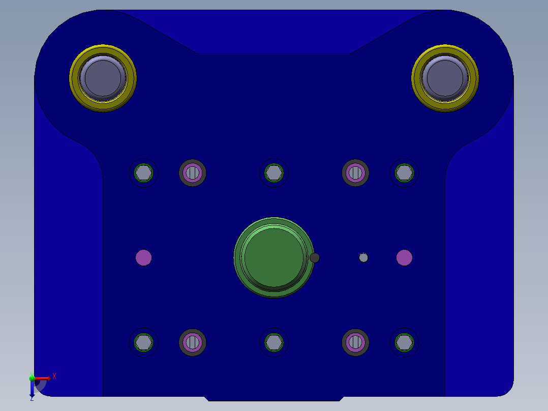 相框挂扣冲压工艺及级进模具设计 1281873俯视图