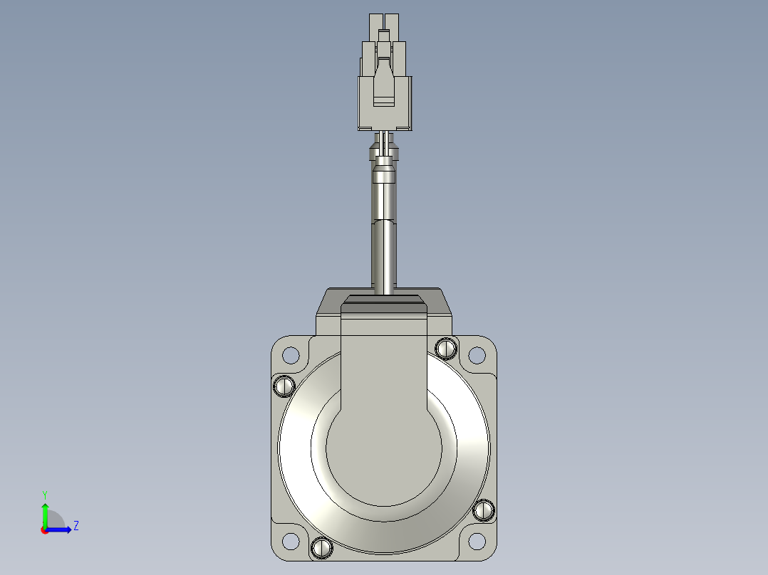 1MSMF042L1U2松下低惯量400W无刹车60法兰3左视图