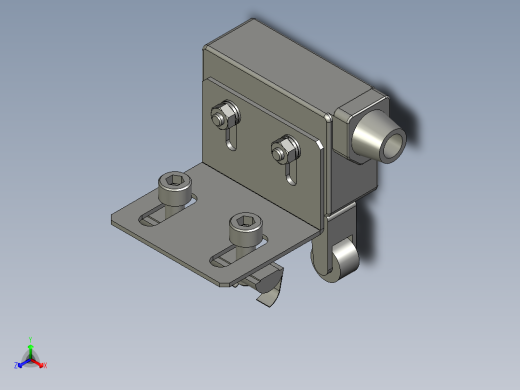 TZ-7144限位开关装配体x正等轴测缩略图
