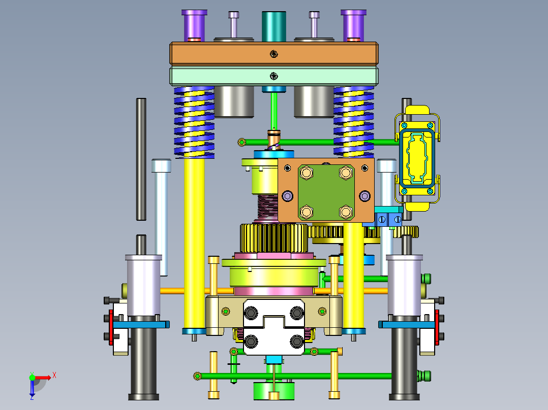 齿轮齿条传动机构设计俯视图