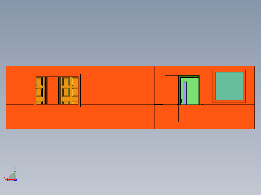 两居室现代装修设计后视图
