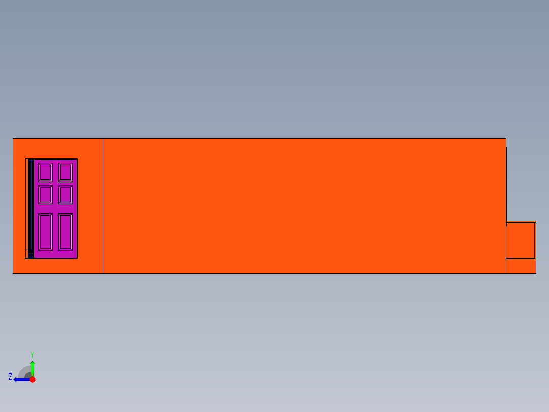 两居室现代装修设计右视图