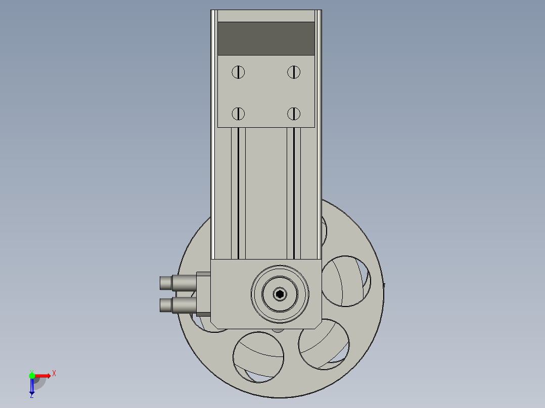 宽薄膜主动放料机构01俯视图