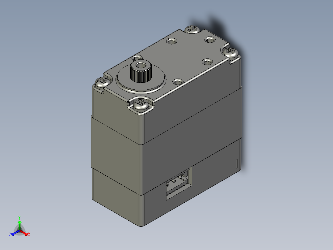 机械臂舵机360度舵机正等轴测图