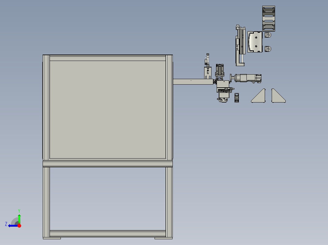 卡扣装卡扣机构右视图