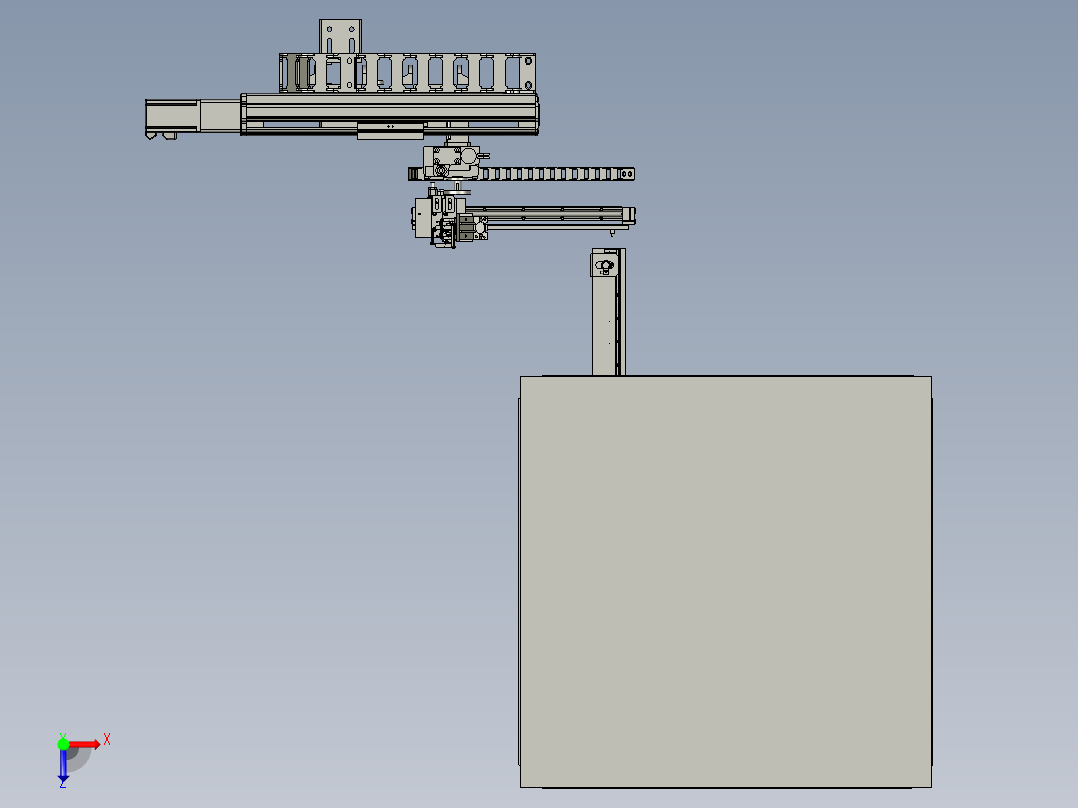 卡扣装卡扣机构俯视图
