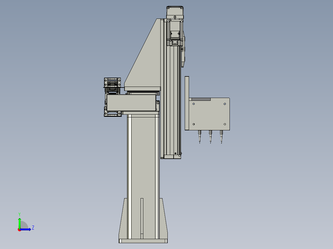 方案伺服固定机架6左视图