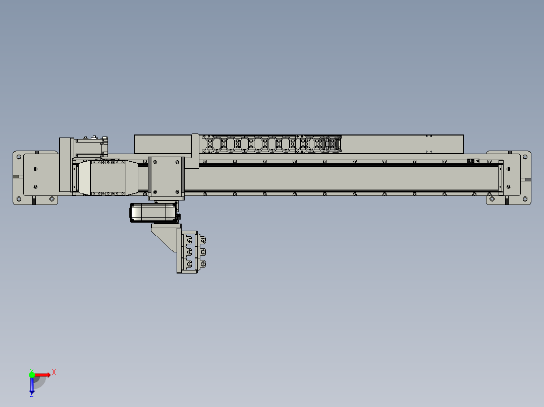 方案伺服固定机架6俯视图