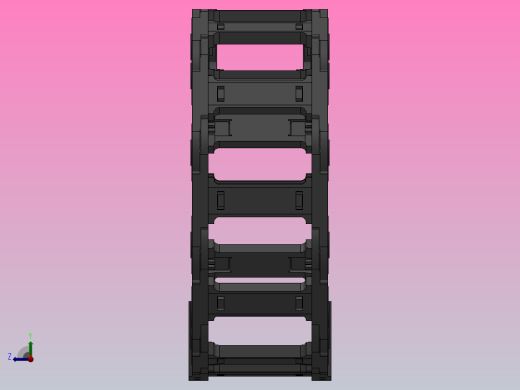 弯曲半径125内高45两侧打开型桥式拖链_DMD45BD-30-90-125R-30右视缩略图