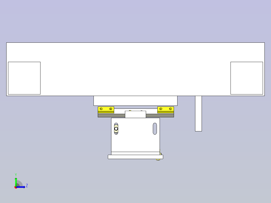 一款台车锁定结构3D图左视图