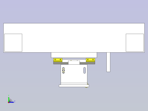 一款台车锁定结构3D图左视缩略图