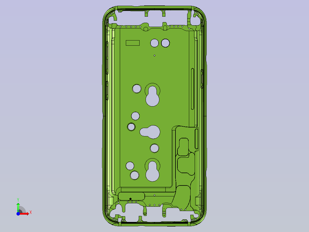 练习手机边框精品加工前视图