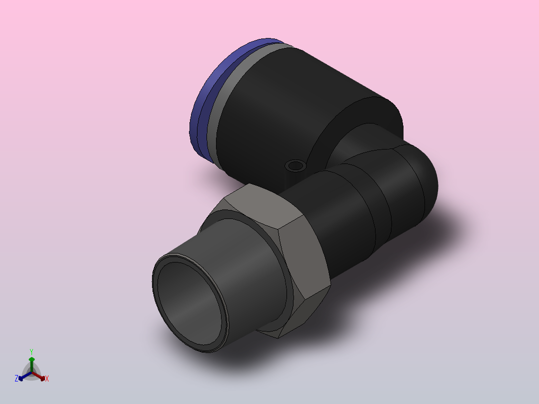 IPL-N L型螺纹弯头-NPT螺纹_IIPL38-N03正等轴测图