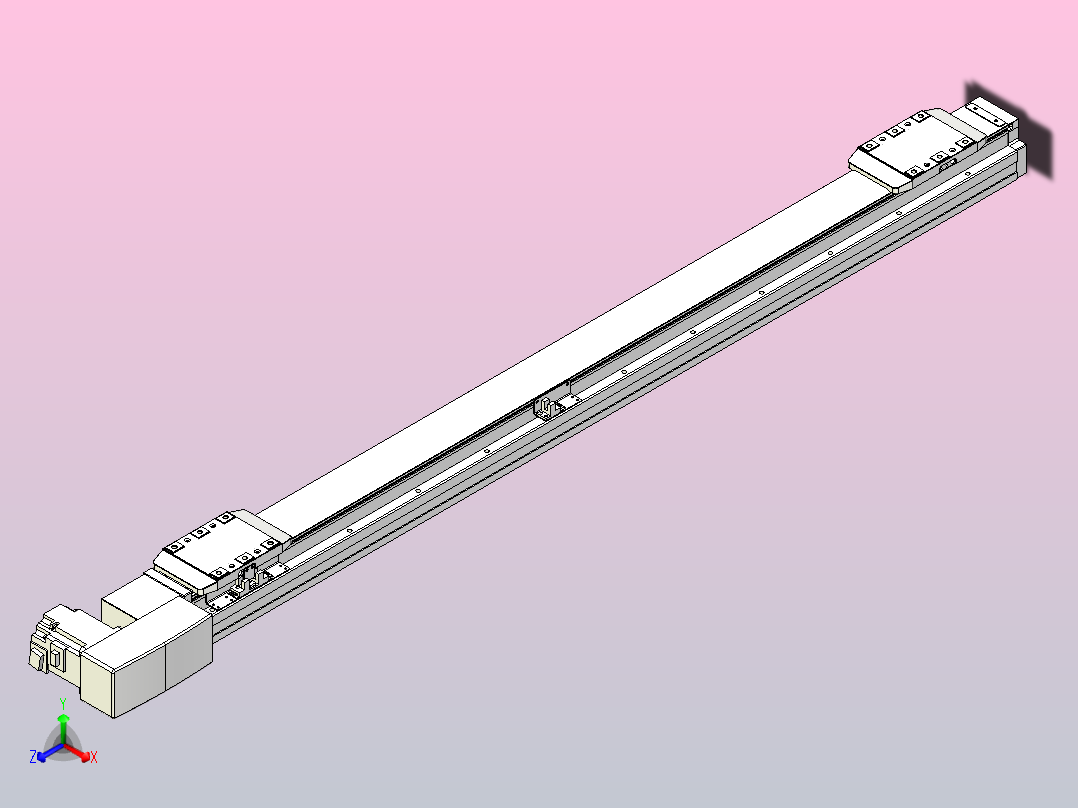 皮带直线轴双滑块型TPA-GCBS-80-P60-L425-QR-M20-N3主视图